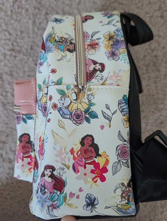 Disney Princess Womens Kids White Pink Floral Mini Backpack Bag main image 15